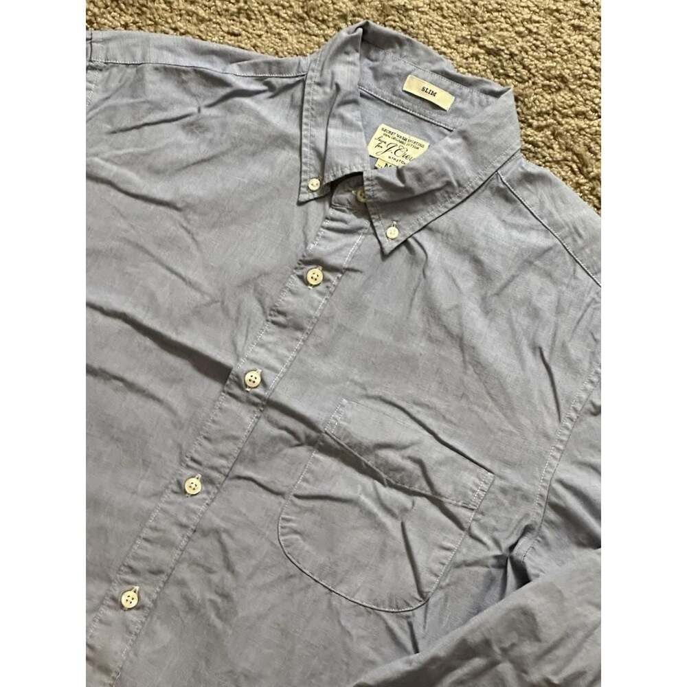 J.Crew Secret Wash Slim Fit Long Sleeve Button Up Shirt Men's Medium